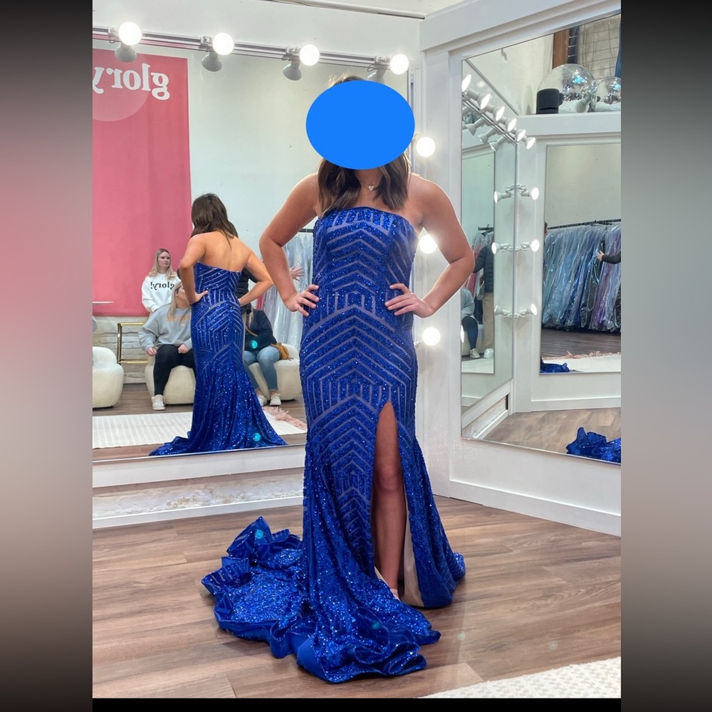 Blue prom dress